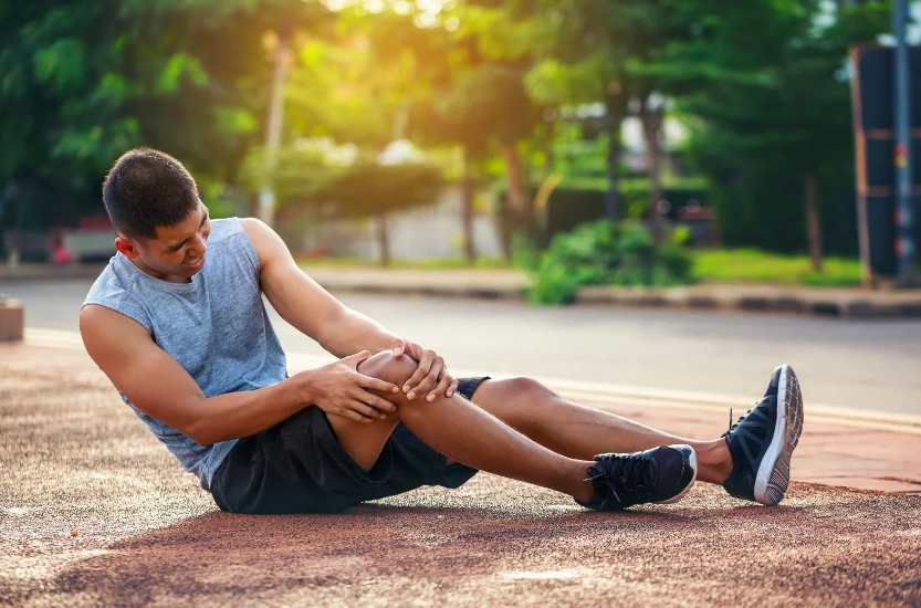 Man with painful knee